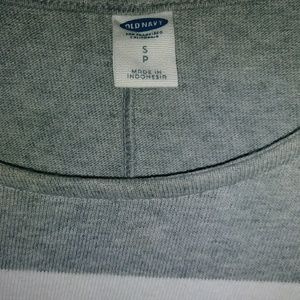 Old Navy grey stripe long sleeve dress